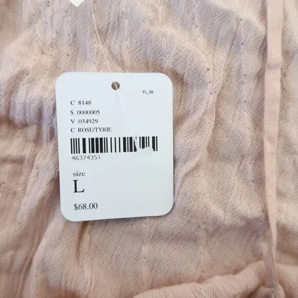 Free People Free Fly Light Pink Beaded Cami Tank Top Large NWT - Picture 6 of 8